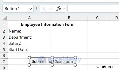 VBA와 이름 정의 범위(Named Range)로 자동 초기화되는 Excel 입력 양식 만들기