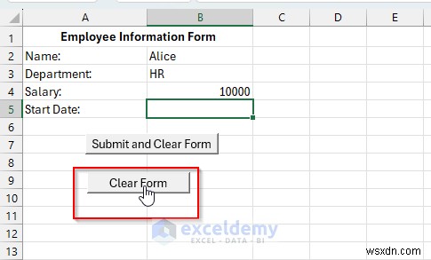 VBA와 이름 정의 범위(Named Range)로 자동 초기화되는 Excel 입력 양식 만들기