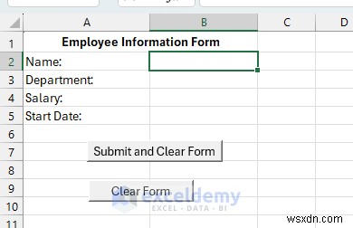 VBA와 이름 정의 범위(Named Range)로 자동 초기화되는 Excel 입력 양식 만들기