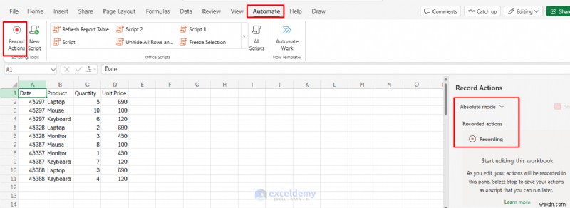 생산성 향상: Office 스크립트로 Excel 온라인 워크플로 완벽 자동화하기