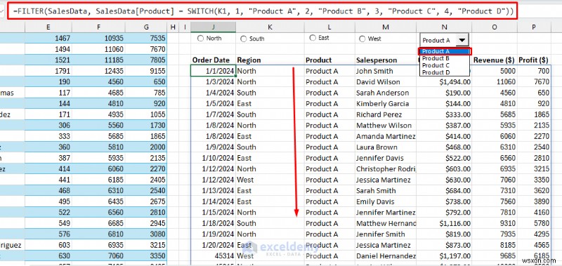 VBA 없이 Excel 양식 컨트롤로 대화형 대시보드 만드는 방법