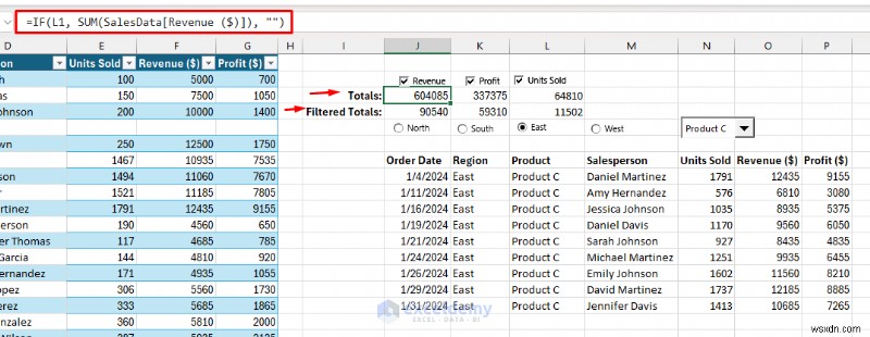 VBA 없이 Excel 양식 컨트롤로 대화형 대시보드 만드는 방법