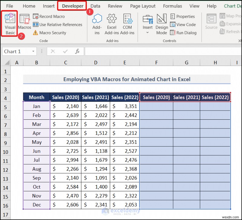 엑셀(Excel)로 애니메이션 판매 차트 만들기 – 단계별 완벽 가이드