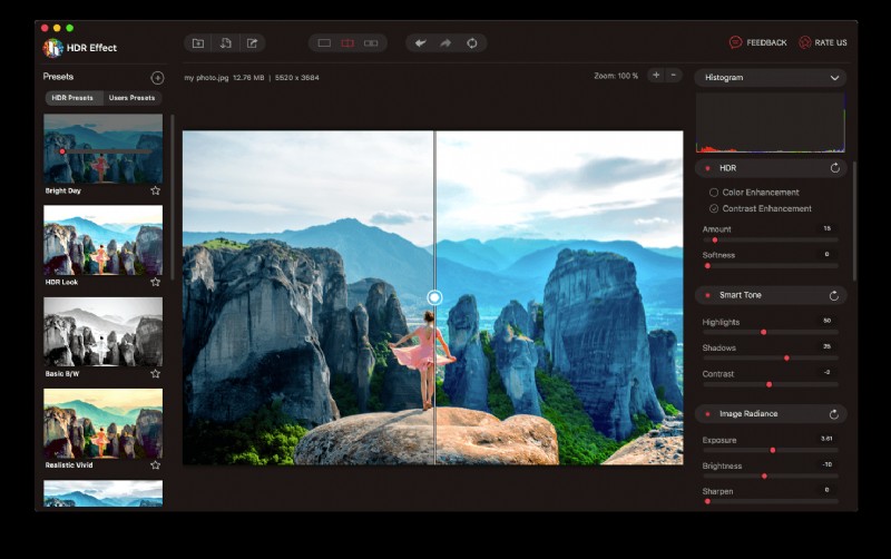 전문적인 HDR 편집으로 Mac 사진을 한 단계 업그레이드하세요