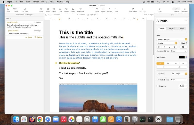Apple Pages 리뷰: 사용자 친화적이지만 가끔 혼란스러운 Mac 오피스 도구