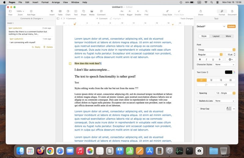 Apple Pages 리뷰: 사용자 친화적이지만 가끔 혼란스러운 Mac 오피스 도구
