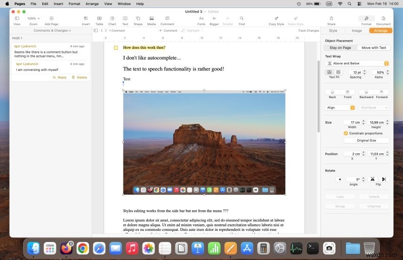 Apple Pages 리뷰: 사용자 친화적이지만 가끔 혼란스러운 Mac 오피스 도구