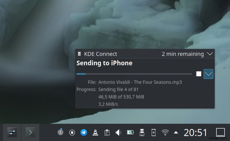 KDE Connect로 로컬 음악 파일을 아이폰에 손쉽게 전송하는 방법