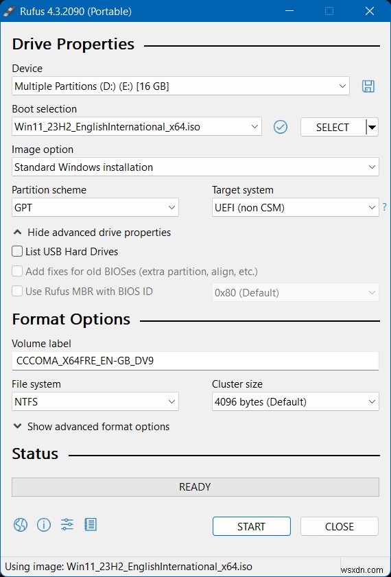 Rufus – 부팅 가능한 USB 드라이브 제작을 위한 신뢰할 수 있는 Windows 도구
