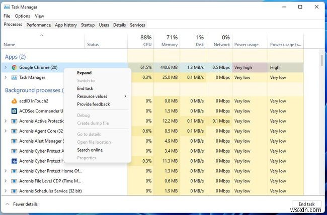 Windows 11에서 CPU 사용량을 확인하는 방법