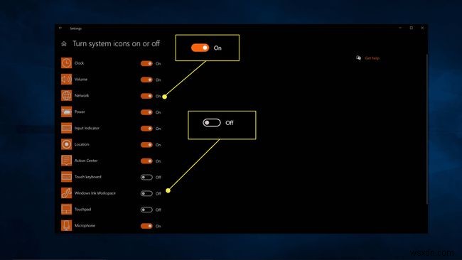 Windows 10 시스템 트레이에서 아이콘을 표시하거나 숨기는 방법