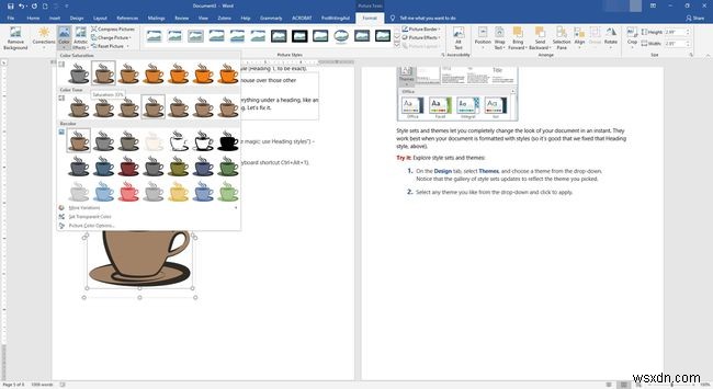 Microsoft Office에서 이미지 색상을 변경하는 방법 