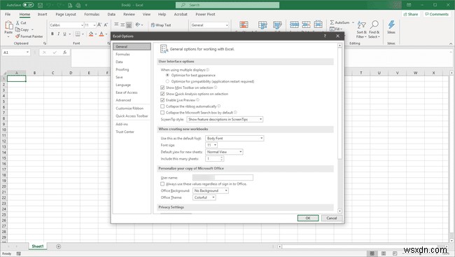 Microsoft Office에서 기본 글꼴 변경