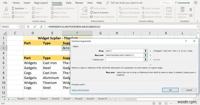 여러 기준으로 Excel 조회 수식을 만드는 방법