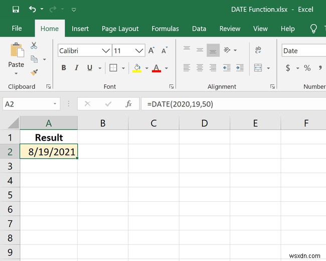 Excel DATE 함수 사용 방법