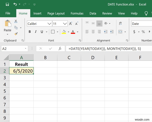 Excel DATE 함수 사용 방법