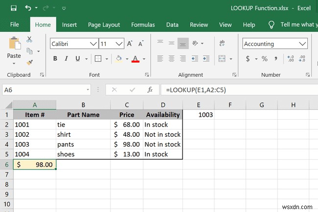 Excel에서 LOOKUP 기능을 사용하는 방법