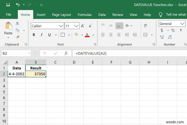 Excel DATEVALUE 함수 사용 방법