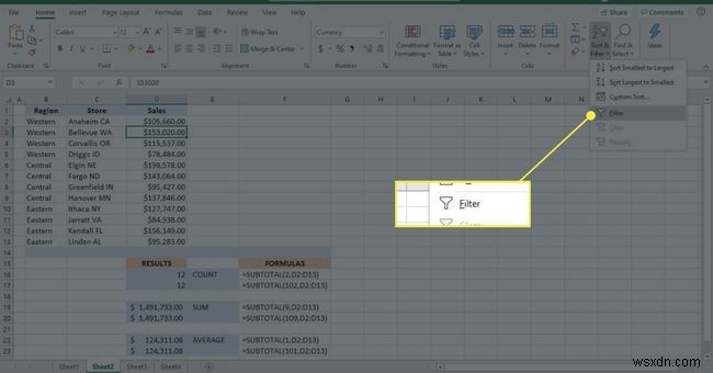 Excel 소계 기능 사용 방법