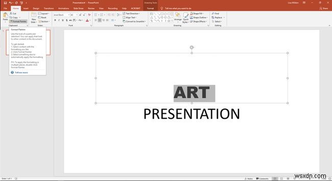 PowerPoint Format Painter로 텍스트 서식 지정 방법