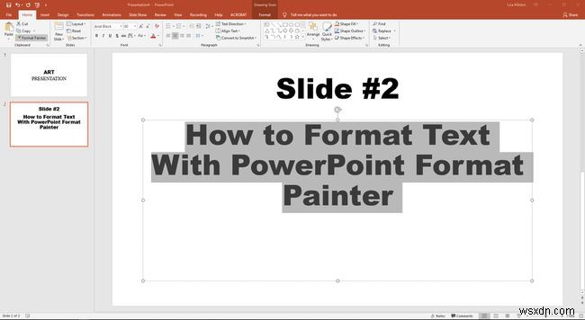 PowerPoint Format Painter로 텍스트 서식 지정 방법