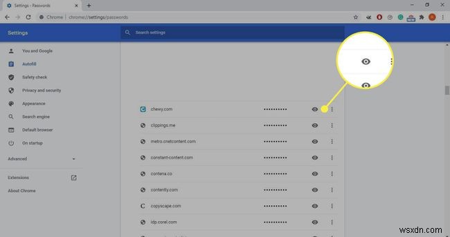 Chrome에서 비밀번호를 표시하는 방법