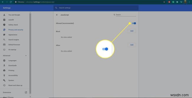 Chrome에서 JavaScript를 비활성화하는 방법