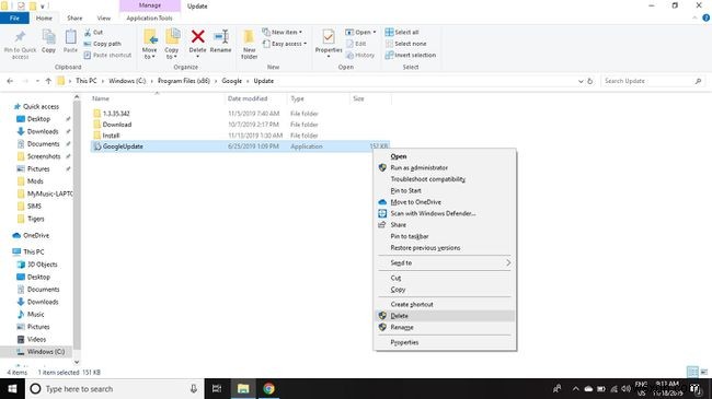 Windows에서 Google 업데이트 파일을 차단하거나 삭제하는 방법