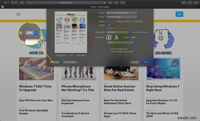 Mac용 Safari에서 웹 페이지를 PDF로 저장하는 방법