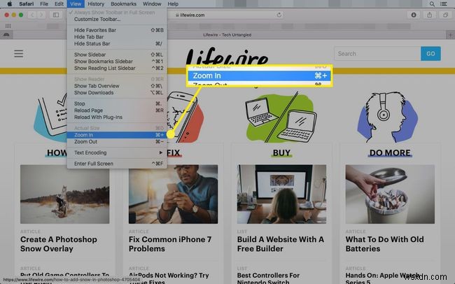 Mac의 Safari 브라우저에서 텍스트 크기를 수정하는 방법