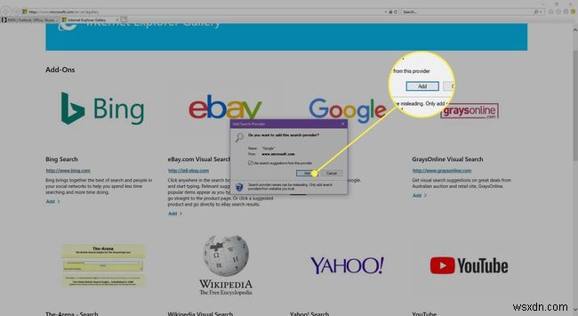 Internet Explorer 11에 검색 엔진을 추가하는 방법