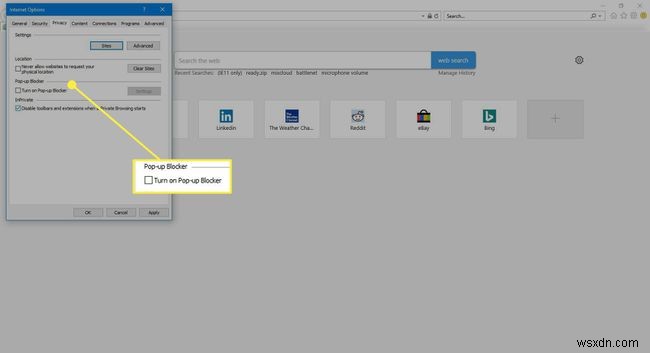 Internet Explorer 11에서 팝업 차단기를 사용하는 방법