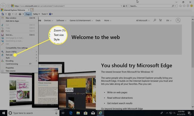 Internet Explorer에서 텍스트 크기를 수정하는 방법