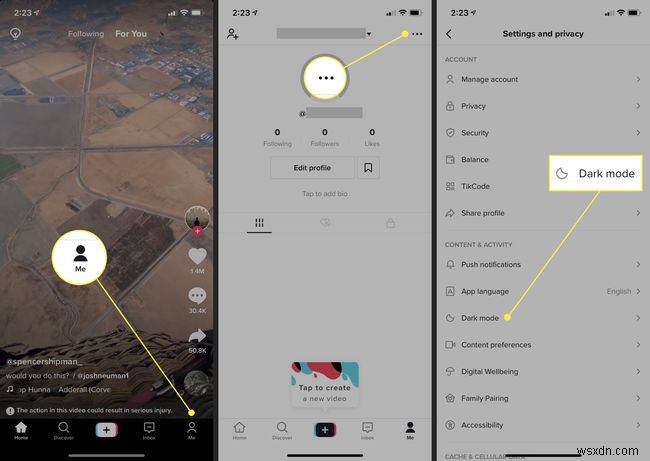 TikTok에서 다크 모드를 얻는 방법