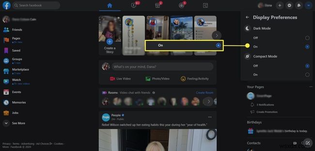 Facebook에서 다크 모드를 사용하는 방법
