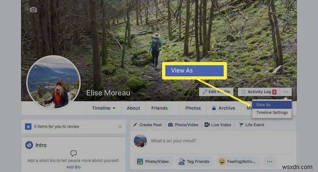 Facebook 프로필을 공개로 보는 방법