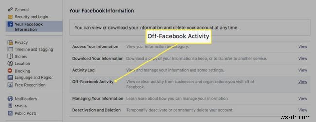 Facebook 외부 활동 도구를 사용하여 개인 정보를 보호하는 방법
