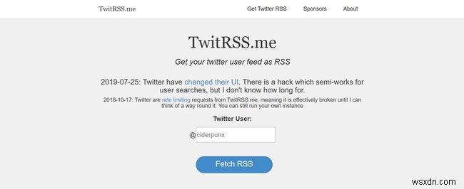 자신만의 Twitter RSS 피드를 만드는 방법