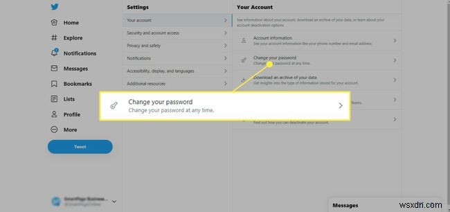 Twitter 비밀번호 변경 방법