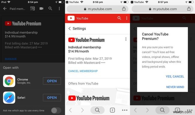 YouTube Premium(이전 YouTube Red) 취소 방법