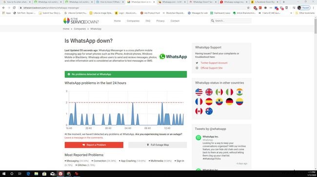 지금 WhatsApp이 다운되었습니까? 아니면 귀하에게만 문제가 있습니까?