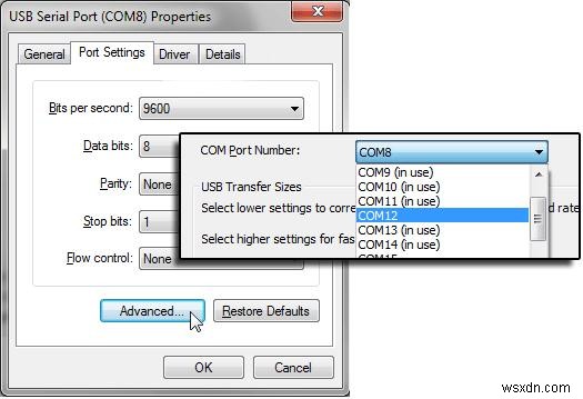 Windows에서 COM 포트 번호를 정리하거나 재설정하는 방법은 무엇입니까?