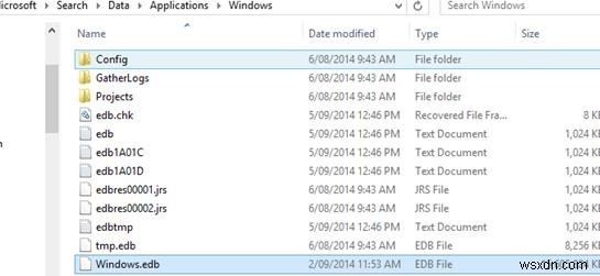 Windows.edb의 거대한 파일 크기를 줄이는 방법은 무엇입니까?