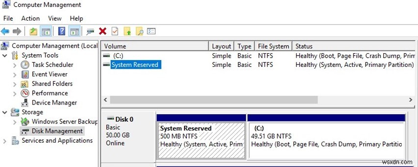 Windows 10에서 시스템 예약 파티션 관리