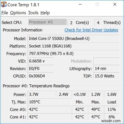 Windows 10 및 Windows 11에서 CPU 온도를 확인하는 방법