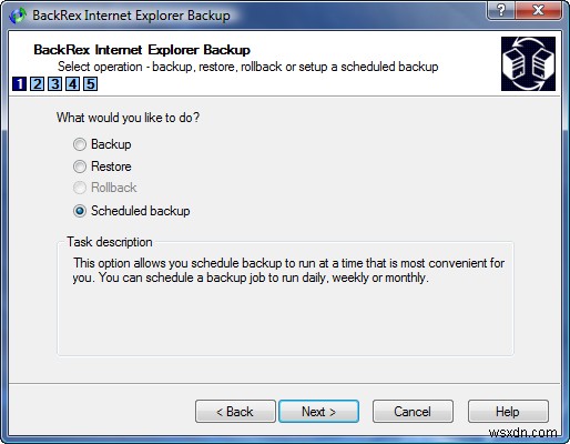 BackRex로 Internet Explorer 설정을 백업하는 방법