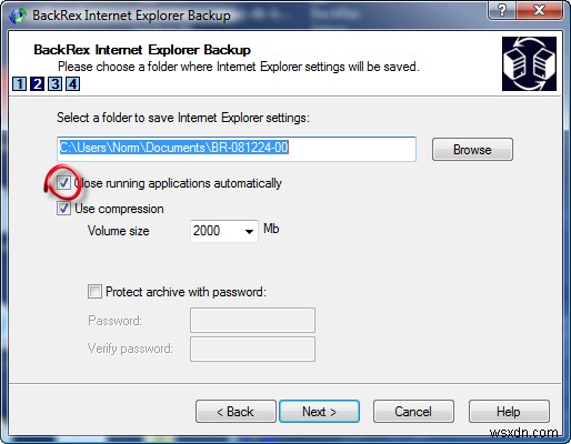 BackRex로 Internet Explorer 설정을 백업하는 방법