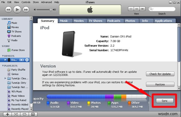 Ubuntu Intrepid에서 iPod Touch를 Win XP 가상 머신과 동기화하는 방법