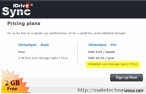 IDriveSync:Dropbox의 저렴한 대안