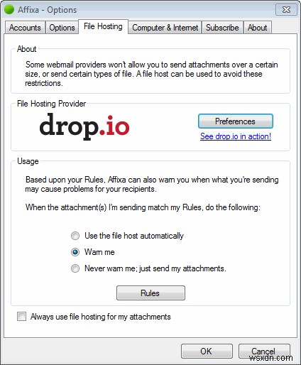 데스크톱에서 Gmail로 첨부 파일을 업로드하고 파일 호스팅 서비스에서 아카이브하는 방법